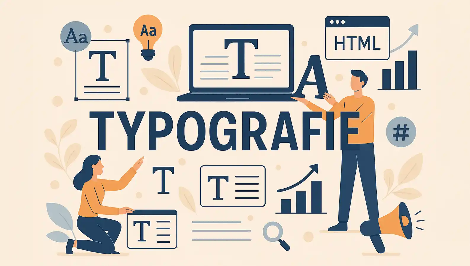 Typografie beschreibt die Gestaltung von Text durch Schriftarten, Schriftgrößen, Abstände und Hierarchien. Sie beeinflusst maßgeblich, wie Inhalte wahrgenommen und verstanden werden Typografie beschreibt die Gestaltung von Text durch Schriftarten, Schriftgrößen, Abstände und Hierarchien. Sie beeinflusst maßgeblich, wie Inhalte wahrgenommen und verstanden werden